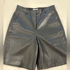 Babaton faux leather shorts